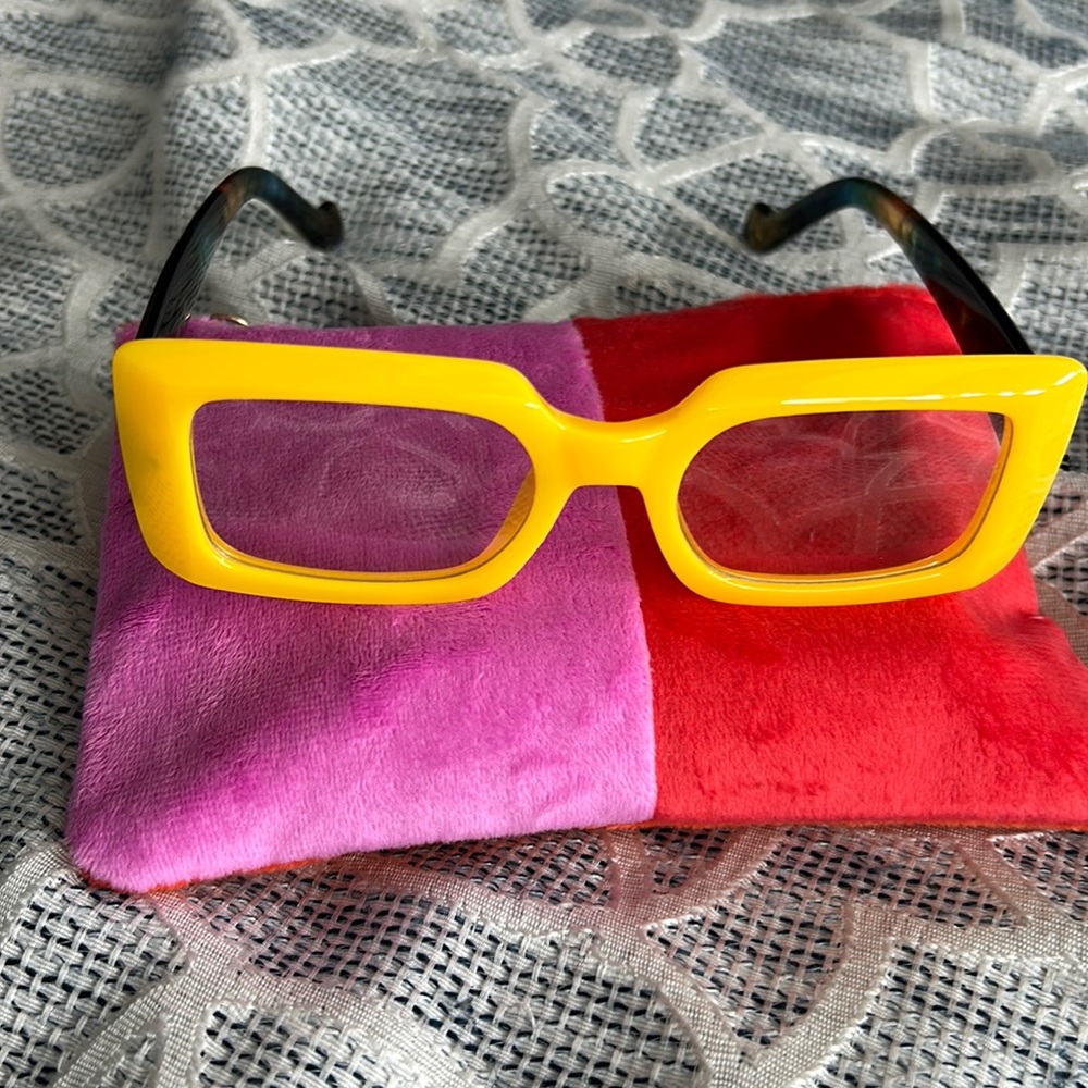 WOMEN SEXY LEMON COLORED EYEGLASS FRAMES